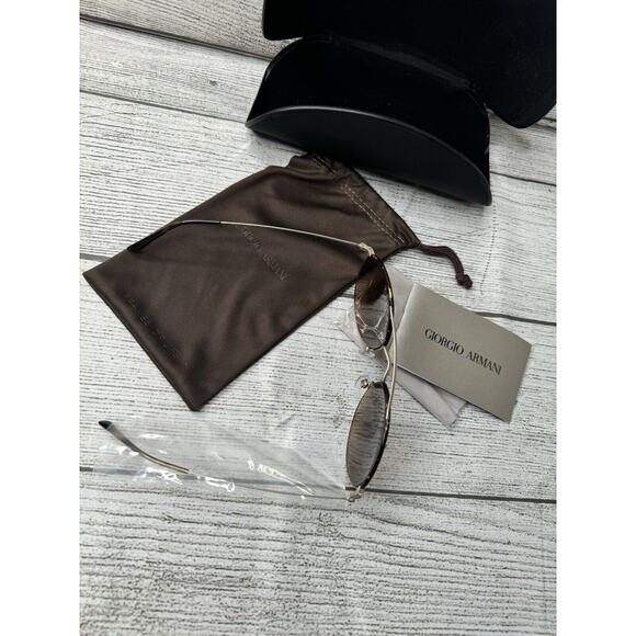 Giorgio Armani Metal Brown Sunglasses AR6032J-3002/13 MSRP $282 NEW Aviator - Picture 5 of 6
